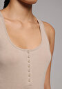 thumb-Afficher les détails de Athlète Beige Slim Fit Femme