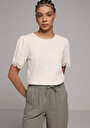 thumb-Afficher les détails de Blouse À Manches Courtes Ecru Regular Fit Manches Courtes Femme