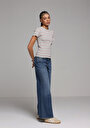 thumb-Afficher les détails de 979 Ellie Pantalon    En Jean Loose Fit Femme