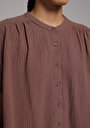 thumb-Afficher les détails de Chemise À Manches Courtes Marron Droit Fashion Fit Femme
