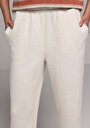 thumb-Afficher les détails de Pantalon De Survêtement Ecru Regular Fit Femme
