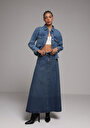 thumb-Afficher les détails de Jupe  Regular Fit Droit Jean Maxi Femme