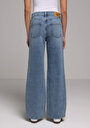 thumb-Afficher les détails de 970 Berry Pantalon  Wide Leg High Rise En Jean Regular Fit Femme