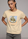 thumb-Afficher les détails de T-shirt À Manches Courtes Jaune Regular Fit Imprimé Femme