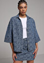 thumb-Afficher les détails de Chemise À Manches Longues  Oversize Fit Droit Jean Femme