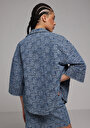 thumb-Afficher les détails de Chemise À Manches Longues  Oversize Fit Droit Jean Femme