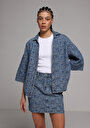 thumb-Afficher les détails de Jupe  Slim Fit Jakarli Jacquard Mini Femme