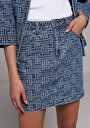 thumb-Afficher les détails de Jupe  Slim Fit Jakarli Jacquard Mini Femme