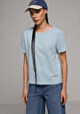 thumb-Afficher les détails de T-shirt À Manches Courtes Vert Regular Fit Rayé Femme