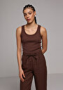 thumb-Afficher les détails de Athlète Marron Slim Fit Femme