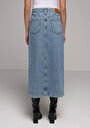 thumb-Afficher les détails de Jupe  Slim Fit Droit Jean Mdi Femme
