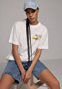 thumb-Afficher les détails de T-shirt À Manches Courtes Blanc Regular Fit Imprimé Femme