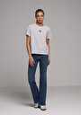 thumb-Afficher les détails de T-shirt À Manches Courtes Bleu Regular Fit Rayé Femme