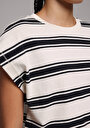 thumb-Afficher les détails de Blouse À Manches Courtes Marine Regular Fit Manches Courtes Femme