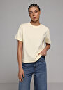 thumb-Afficher les détails de T-shirt À Manches Courtes Jaune Boxy Fit Droit Femme