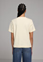 thumb-Afficher les détails de T-shirt À Manches Courtes Jaune Boxy Fit Droit Femme