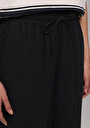 thumb-Afficher les détails de Pantalon Noir Wide Leg High Rise En Uni Regular Fit Femme