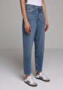 thumb-Afficher les détails de 896  Maria Pantalon    En Jean Mom Fit Femme