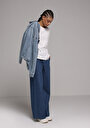 thumb-Afficher les détails de 982 Mely Pantalon    En Jean Loose Fit Femme