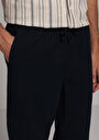 thumb-Afficher les détails de Pantalon Marine Straight Leg Medium Rise En Sergé Regular Fit Homme