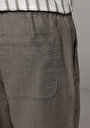 thumb-Afficher les détails de Pantalon Vert Straight Leg Medium Rise En Sergé Regular Fit Homme