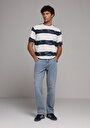 thumb-Afficher les détails de T-shirt À Manches Courtes Marine Comfort Fit Rayé Homme