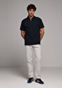 thumb-Afficher les détails de T-shirt Polo À Manches Courtes Marine Droit Comfort Fit Homme