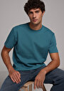 thumb-Afficher les détails de T-shirt À Manches Courtes Bleu Comfort Fit Droit Homme