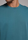 thumb-Afficher les détails de T-shirt À Manches Courtes Bleu Comfort Fit Droit Homme