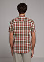 thumb-Afficher les détails de Chemise À Manches Courtes Vert Plaid Regular Fit Homme