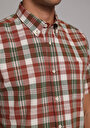 thumb-Afficher les détails de Chemise À Manches Courtes Vert Plaid Regular Fit Homme