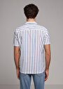 thumb-Afficher les détails de Chemise À Manches Courtes Bleu Rayé Regular Fit Homme