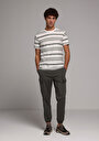 thumb-Afficher les détails de Pantalon Kaki Lastikli Medium Rise En Nylon Slim Fit Homme