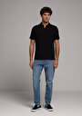 thumb-Afficher les détails de T-shirt Polo À Manches Courtes Noir Droit Regular Fit Homme