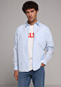 thumb-Afficher les détails de Chemise À Manches Longues Bleu Regular Fit Droit Popeline Homme