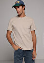 thumb-Afficher les détails de T-shirt À Manches Courtes Beige Regular Fit Droit Homme