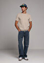 thumb-Afficher les détails de T-shirt À Manches Courtes Beige Regular Fit Droit Homme