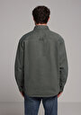 thumb-Afficher les détails de Surchemise  Kaki Oversize Fit Homme
