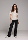 thumb-Afficher les détails de Beige Regular Fit  Brodé Pique Femme