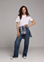 thumb-Afficher les détails de T-shirt À Manches Courtes Blanc Boxy Fit Imprimé Femme