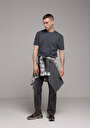 thumb-Afficher les détails de T-shirt À Manches Courtes Anthracite Regular Fit Droit Homme