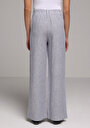 thumb-Afficher les détails de Pantalon Bleu Wide Leg Low Rise En Uni Regular Fit Femme