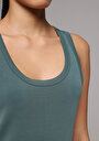 thumb-Afficher les détails de Robe Vert Regular Fit Sans Manches Maxi Verrouillage Femme