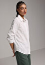 thumb-Afficher les détails de Chemise À Manches Longues Blanc Regular Fit Droit Mousseline Femme