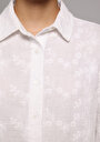 thumb-Afficher les détails de Chemise À Manches Longues Blanc Regular Fit Droit Mousseline Femme