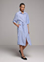thumb-Afficher les détails de Robe Bleu Regular Fit    Femme