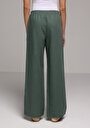 thumb-Afficher les détails de Pantalon  Wide Leg High Rise En Uni Regular Fit Femme