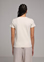 thumb-Afficher les détails de T-shirt À Manches Courtes Blanc Slim Fit Imprimé Femme