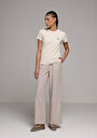 thumb-Afficher les détails de T-shirt À Manches Courtes Blanc Slim Fit Imprimé Femme