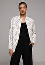 thumb-Afficher les détails de Chemise À Manches Longues Ecru Regular Fit Pois Sergé Femme